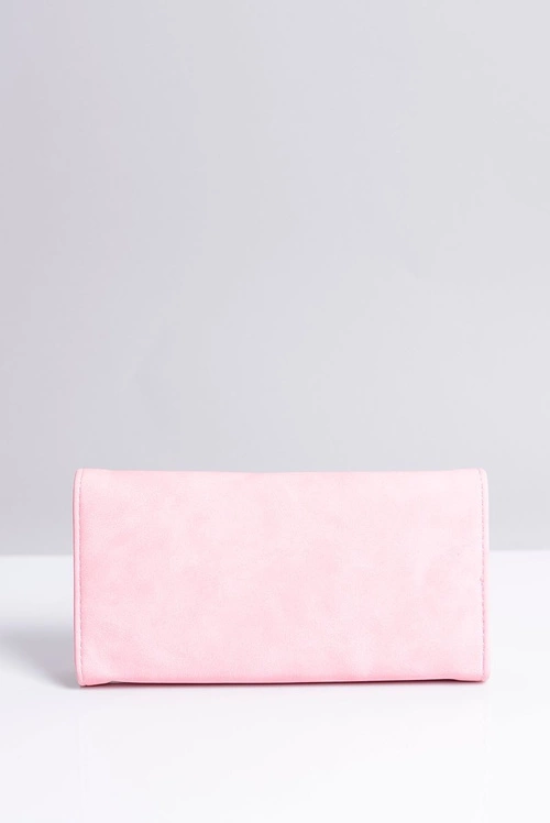 Duży Damski Różowy Portfel Serduszko