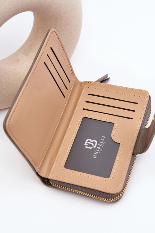 Damski Portfel Portmonetka Z Ekoskóry Szary Risuna