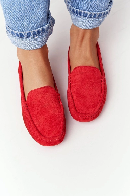 Damskie Zamszowe Mokasyny Czerwone San Marino