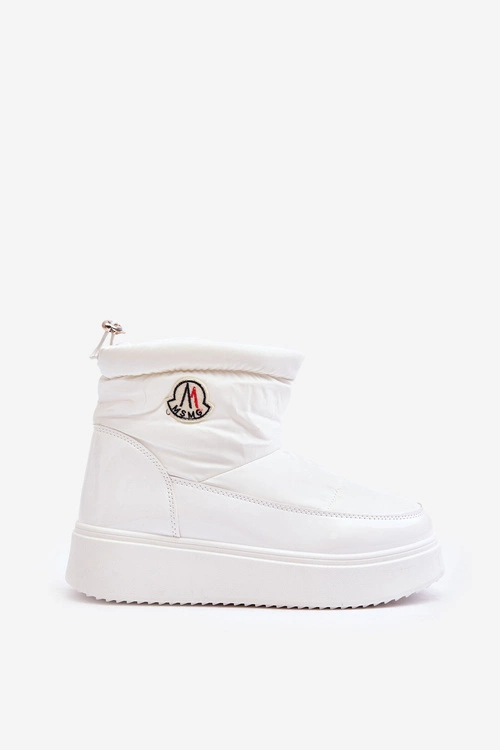 Wsuwane Śniegowce Damskie Na Platformie Białe Gattea