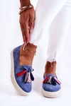 Damskie Tenisówki Trampki Slip-On Niebieskie Venira