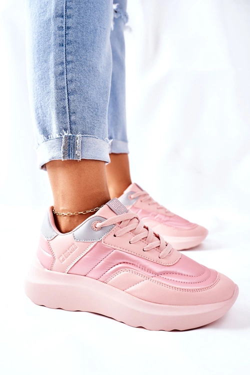 Damskie Sportowe Buty Memory Foam Big Star II274333 Różowe