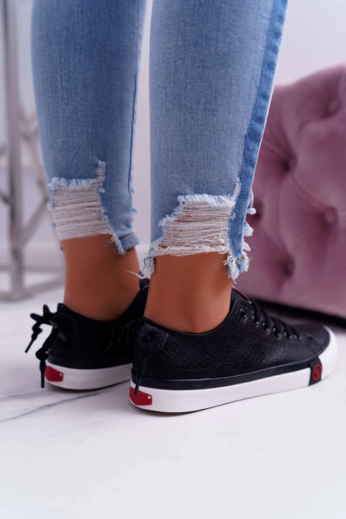 Trampki Damskie Cross Jeans Czarne DD2R4060