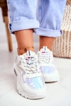 Sportowe Damskie Buty Lu Boo Białe Dazzle Me
