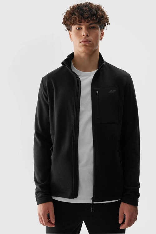 Polar Ze Stójką Regular 4F Męski 4FAW23TFLEM123-20S Czarny