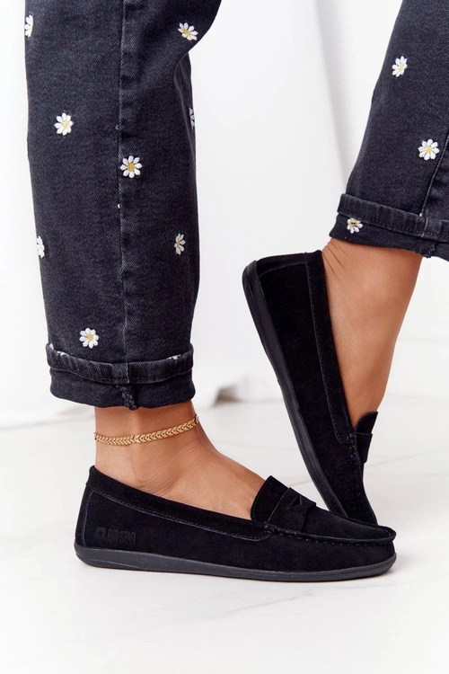 Damskie Zamszowe Mokasyny Big Star HH274662 Czarne