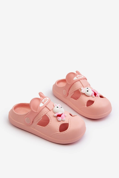 Klapki Dziecięce Piankowe Z Ozdobą Różowe Opleja