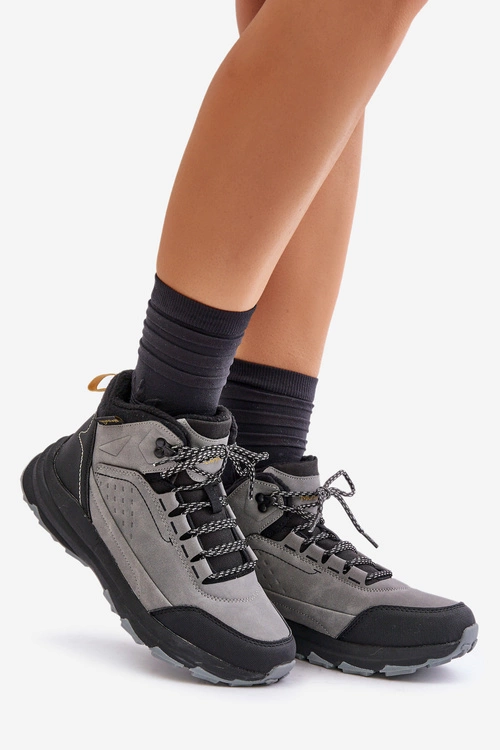 Buty Trekkingowe Młodzieżowe Ocieplane McKeylor 14011 Szare
