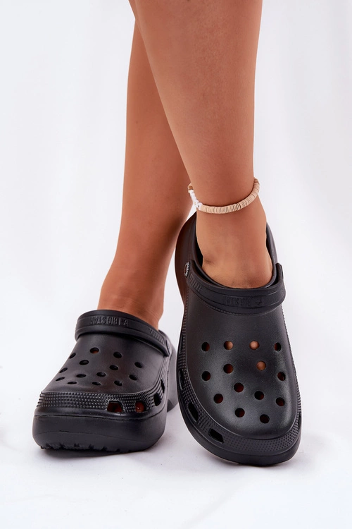 Piankowe Klapki Damskie Na Masywnej Podeszwie Big Star RR274A118 Czarne