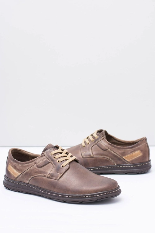 Brązowe Męskie Półbuty Casual Manifesto