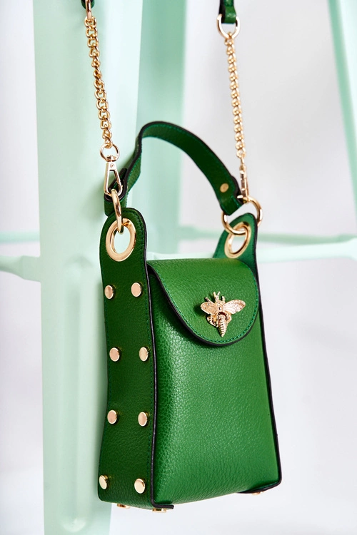 Mała Damska Torebka Z Ozdobą Zielona Ellies