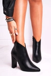 Botki Damskie Na Słupku Czarne Rise Up