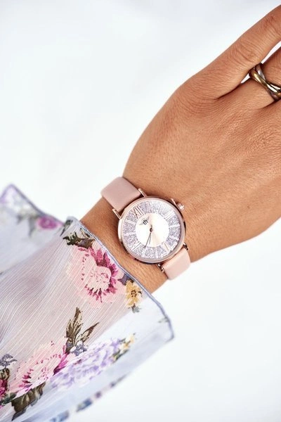 Damski Zegarek Michael John Jasno Różowy Brokat Romano