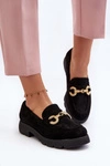 Damskie Mokasyny Z Ozdobą Czarne Railenes