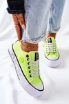 Tenisówki Na Platformie BIG STAR II274022 Neonowe Żółte