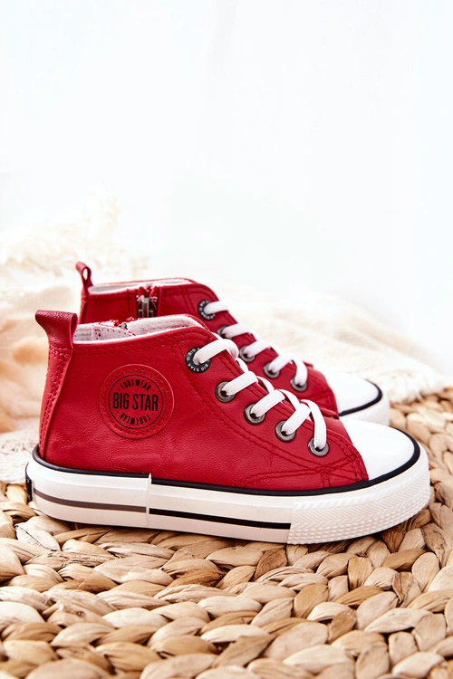 Dziecięce Wysokie Trampki BIG STAR II374005 Czerwone
