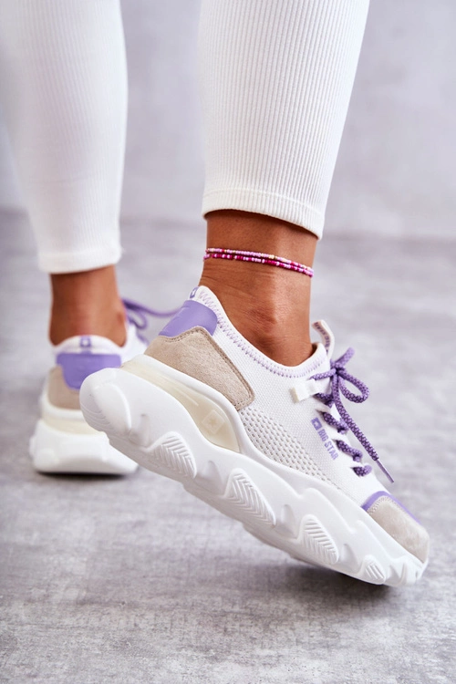 Damskie Sneakersy Memory Foam System Big Star KK274029 Białe