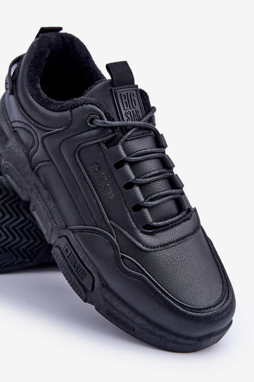 Ocieplane Męskie Sneakersy Big Star OO174584 HI-POLY SYSTEM Czarne