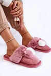 Damskie Papcie Z Pomponami I Futerkiem Różowe Sahira