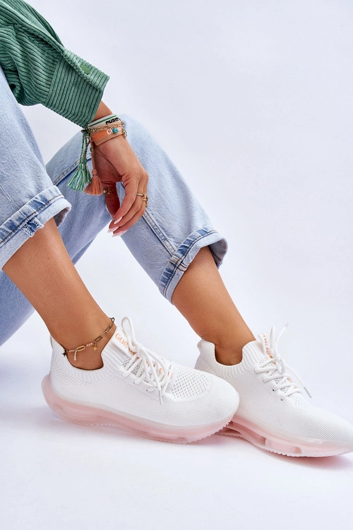 Damskie Wsuwane Skarpetkowe Buty GOE JJ2N4079 Białe