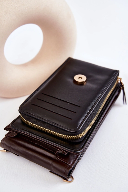 Modna Torebka Portfel 2w1 Z Tłoczeniem Czarna Savano