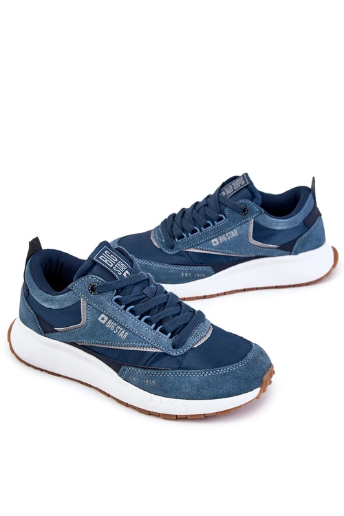 Męskie Sportowe Buty Big Star KK174022 Granatowe