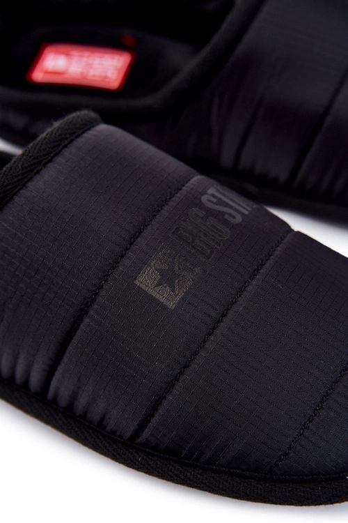 Męskie Klasyczne Papcie Big Star KK174361 Czarne