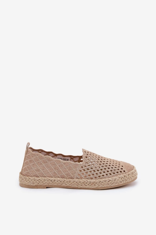 Espadryle Damskie Z Plecionką Vinceza 13625 Beżowe