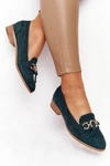 Eleganckie Damskie Mokasyny Vinceza 10585 Zamszowe Zielone