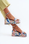 Wzorzyste Sandały Na Platformie I Koturnie Multikolor Wiandia