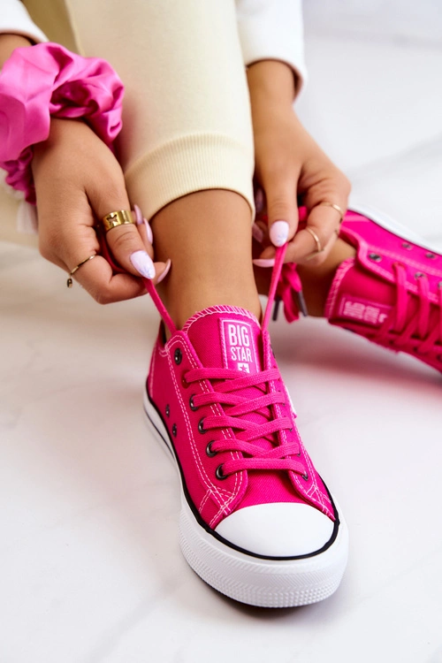 Niskie Trampki Damskie Big Star JJ274A005 Fuksja