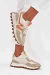 Sneakersy Buty Sportowe Damskie Beżowe Kalelia