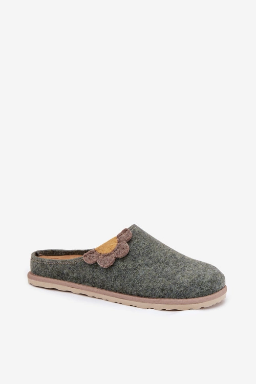 Kapcie Damskie Z Kwiatkiem Inblu CS000043 Zielone