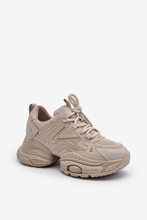 Sneakersy Na Masywnej Podeszwie GOE NN2N4046 Beżowe