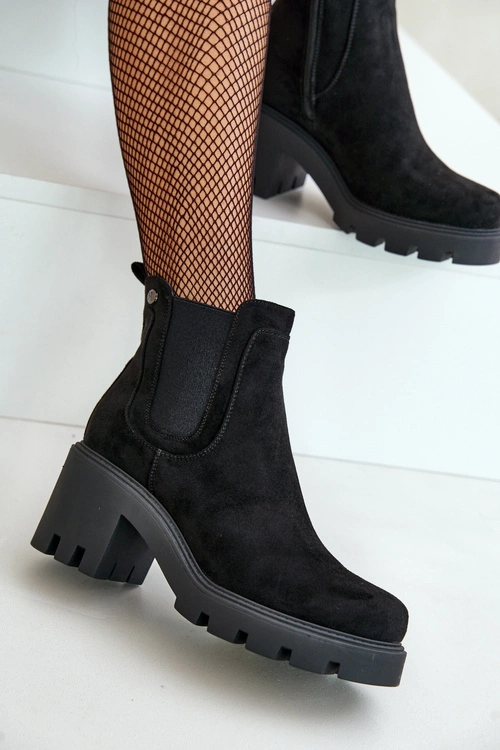 Ocieplane Botki Sztyblety Na Zamek Czarne Arlethia