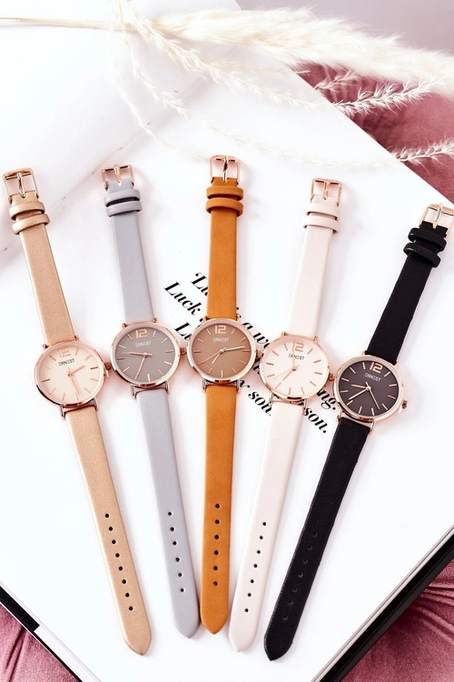 Zegarek Na Skórzanym Pasku Bez Niklu ERNEST Camel