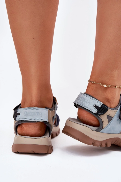 Skórzane Sportowe Sandały Damskie Artiker 54C1294 Multikolor