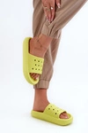 Damskie Piankowe Klapki Na Grubej Podeszwie Limonka Beula