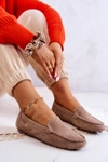 Damskie Zamszowe Mokasyny Big Star JJ274658 Cappuccino