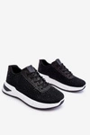 Damskie Sneakersy Z Cyrkoniami Czarne Raiden