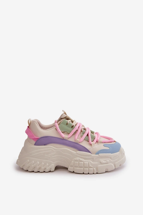 Sneakersy Damskie Na Masywnej Podeszwie Multikolor Nevela