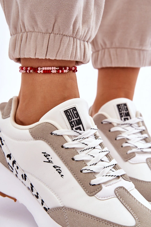 Damskie Sneakersy Memory Foam System Big Star LL274957 Białe