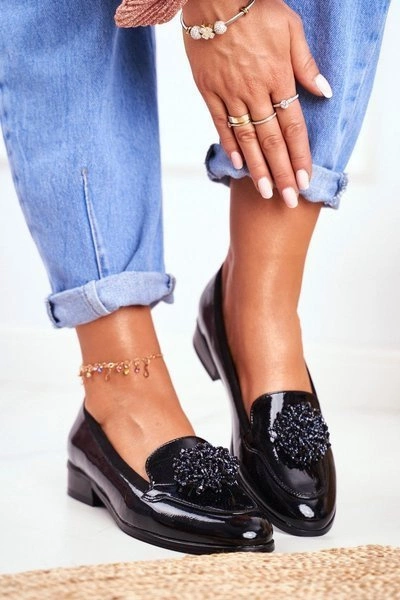 Lakierowane Mokasyny Vinceza 21-10527 Czarne