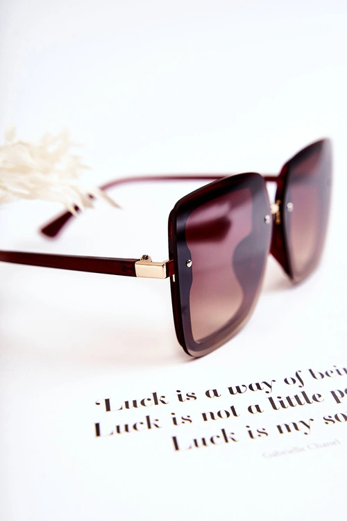 Damskie Modne Okulary Przeciwsłoneczne V130045 Brązowe