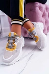 Sportowe Damskie Buty Wysoka Podeszwa Żółte Chillout