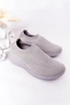 Dziecięce Sportowe Buty Slip-On Szare School Trip