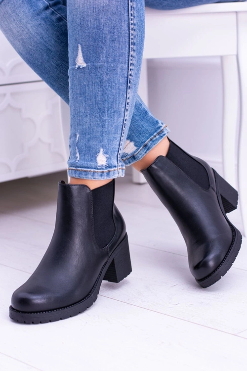 Sergio Leone Czarne Botki Na Słupku Tulso