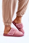 Damskie Klasyczne Papcie Z Futerkiem Różowe Lorines