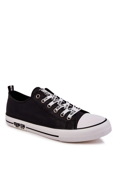 Męskie Skórzane Trampki Big Star KK174047 Czarne