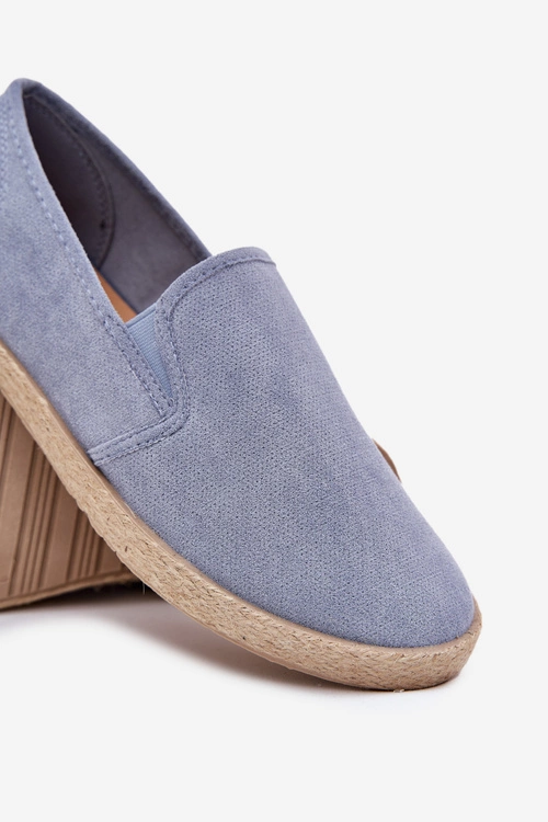 Espadryle Tenisówki Męskie Z Eko Zamszu Niebieskie Lunaria